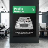 Pacific Avenue Sign canvas wall art