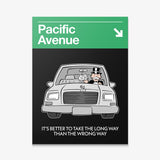 Pacific Avenue Sign canvas wall art