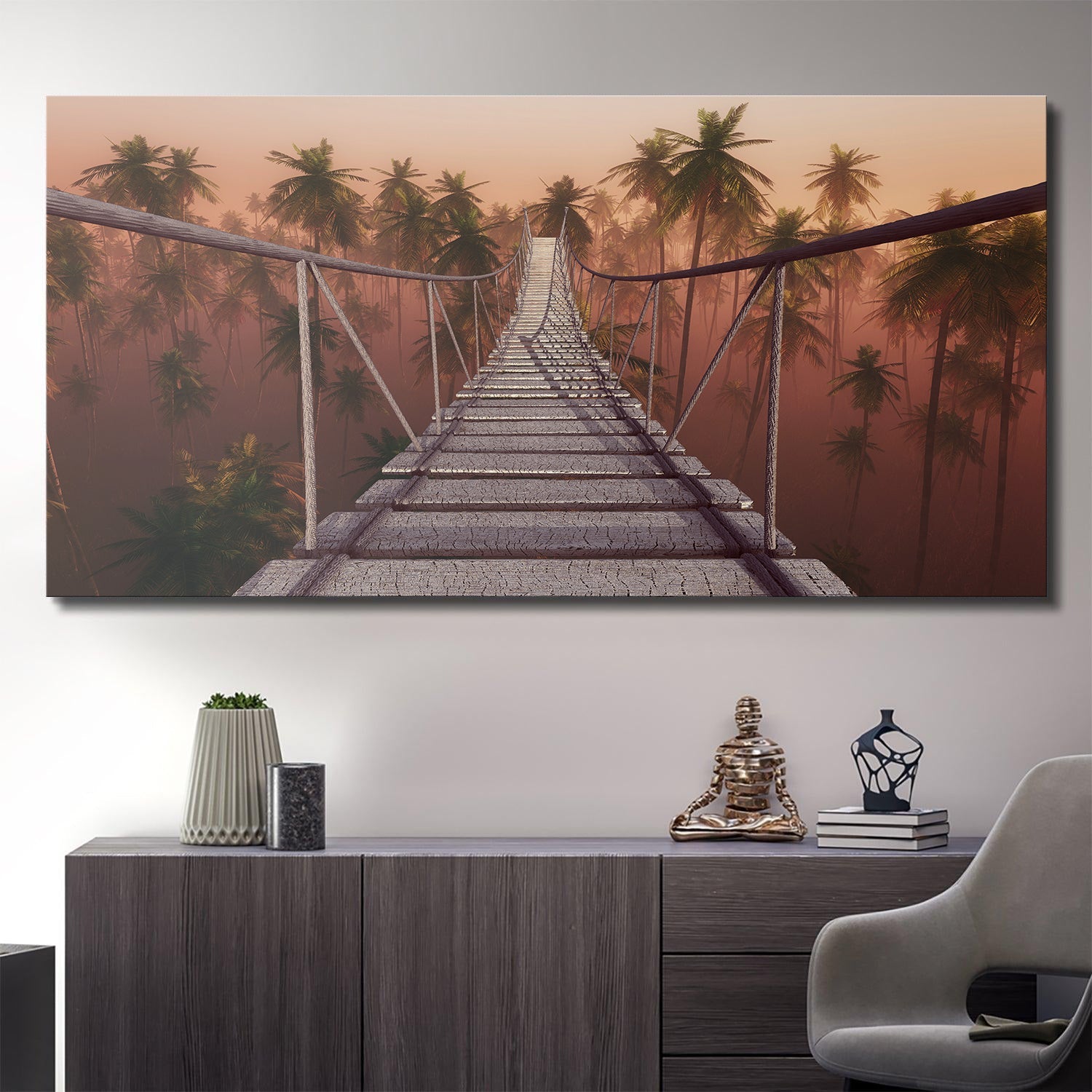 Palm Walk canvas art