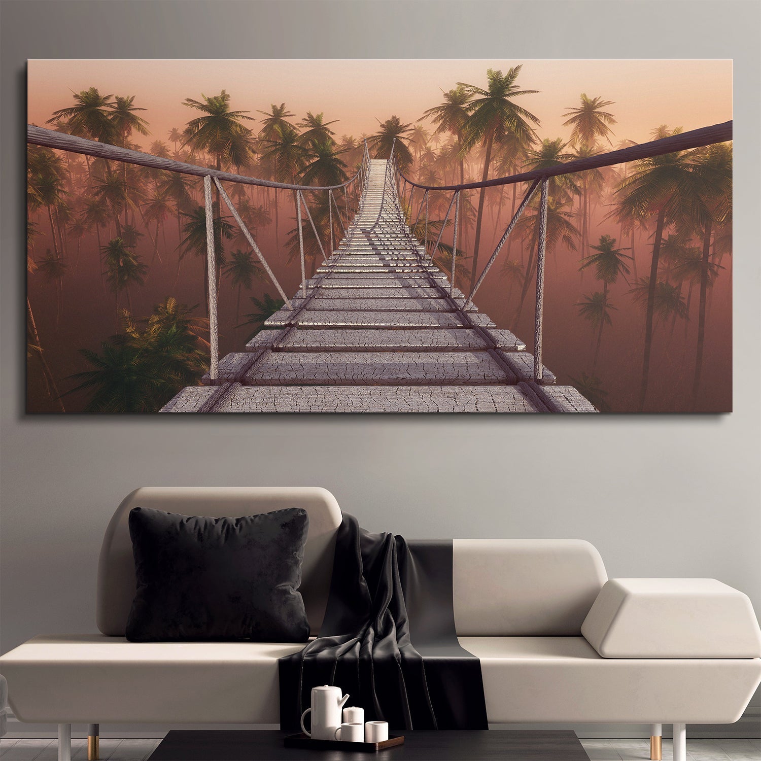 Palm Walk canvas art