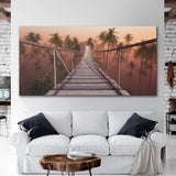 Palm Walk canvas wall art