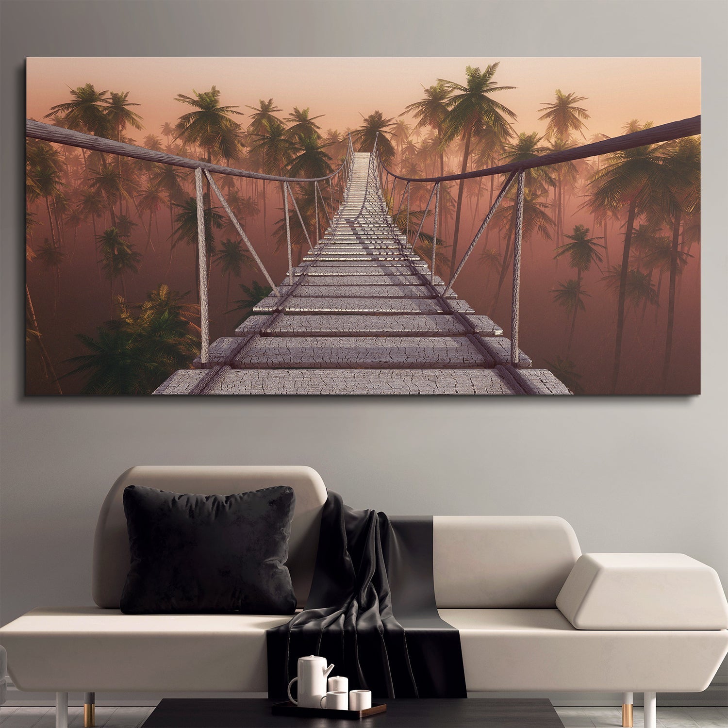 Palm Walk canvas wall art