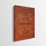 Paris Center Court tennis canvas gallery-wrapped side edge
