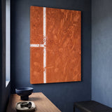 Paris Court tennis canvas print on a living room wall at a gentle angle showing the gallery-wrapped edge