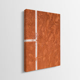 Side profile of the Paris Court tennis gallery-wrapped canvas showing its depth