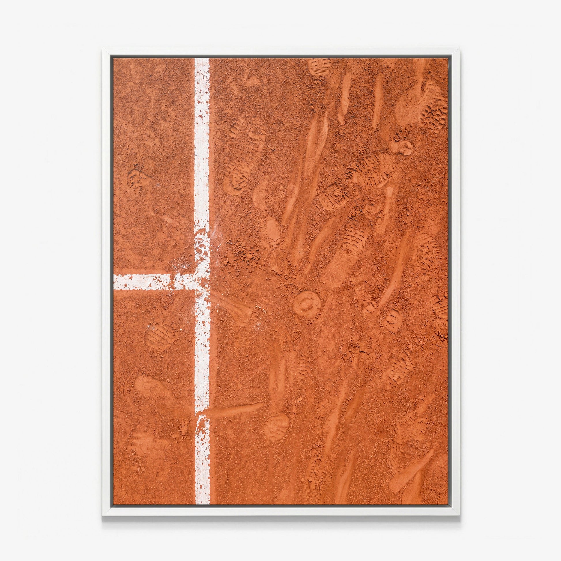 Paris Court tennis canvas print in a white floating frame