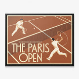 Paris Open tennis canvas with black frame