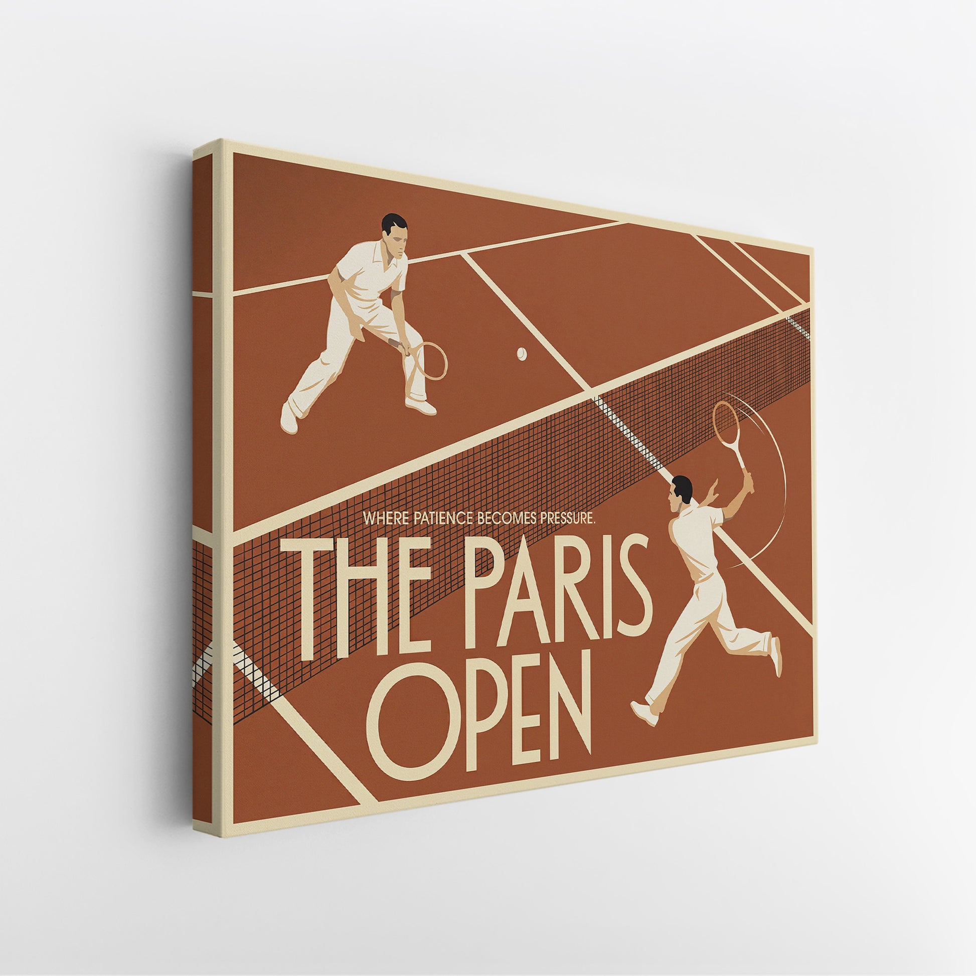 Paris Open tennis canvas gallery-wrapped side edge