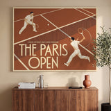 Paris Open tennis wall art canvas in a modern room