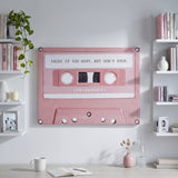 Pause If You Must canvas hanging in a home office