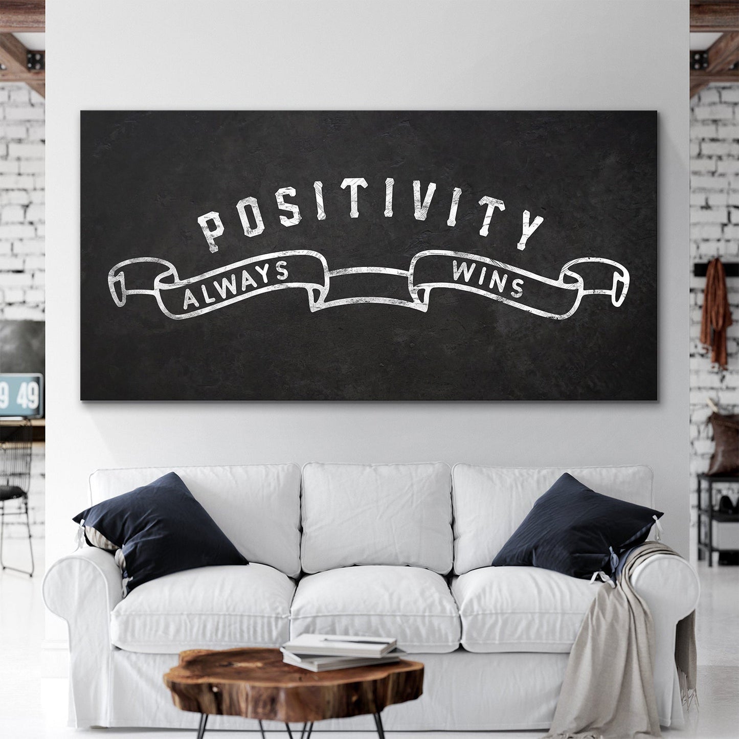 Positivity Always Wins canvas art