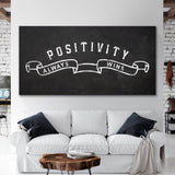 Positivity Always Wins canvas wall art