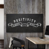 Positivity Always Wins canvas wall art