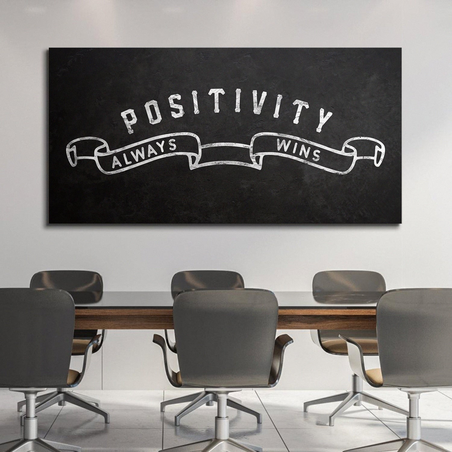 Positivity Always Wins canvas wall art