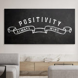 Positivity Always Wins canvas wall art