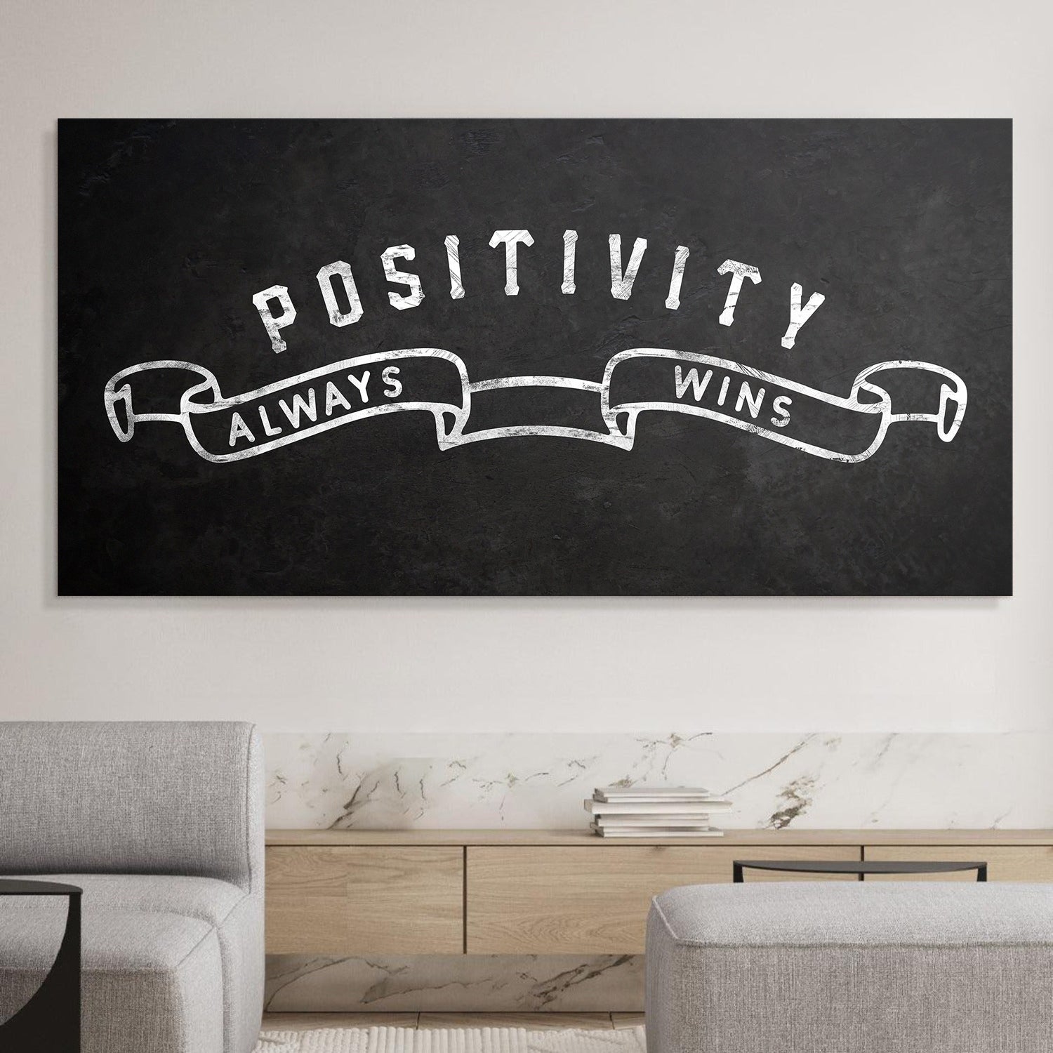 Positivity Always Wins canvas art