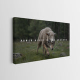 Power Hides In The Shadows gallery wrapped canvas, side view