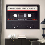 Press Play canvas wall art