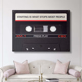 Press Play canvas wall art