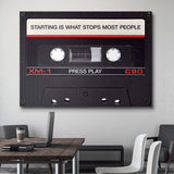 Press Play canvas wall art