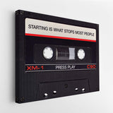 Press Play canvas wall art
