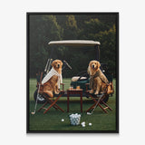 Puppy Golf canvas black frame