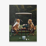 Puppy Golf canvas wall art print