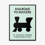 Railroad To Success canvas wall art