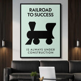 Railroad To Success canvas wall art