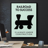 Railroad To Success canvas wall art