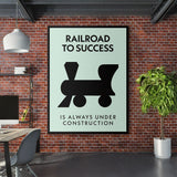 Railroad To Success canvas wall art