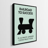 Railroad To Success canvas wall art