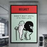Regret canvas wall art