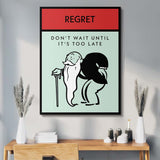 Regret canvas wall art