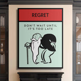 Regret canvas wall art