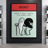 Regret canvas wall art