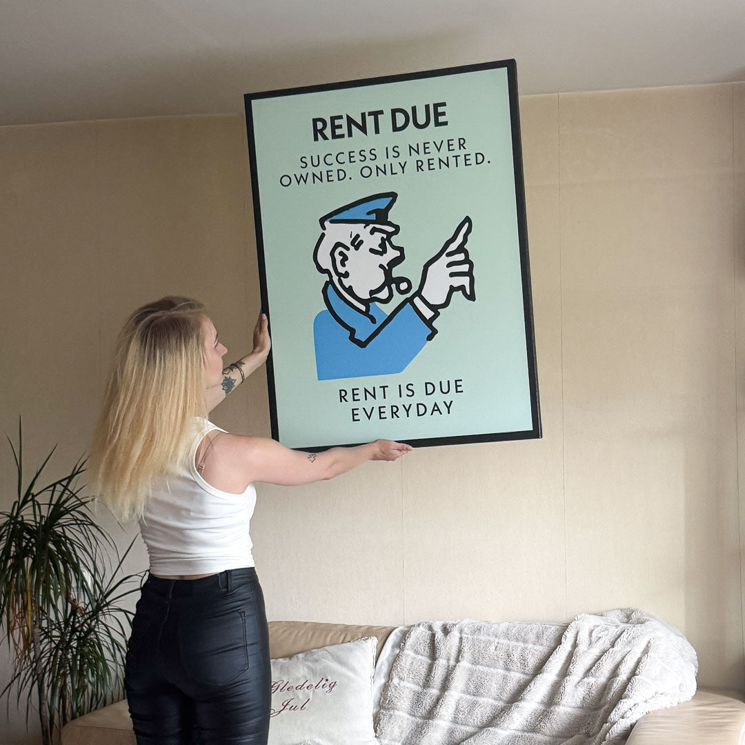 Rent Due canvas art