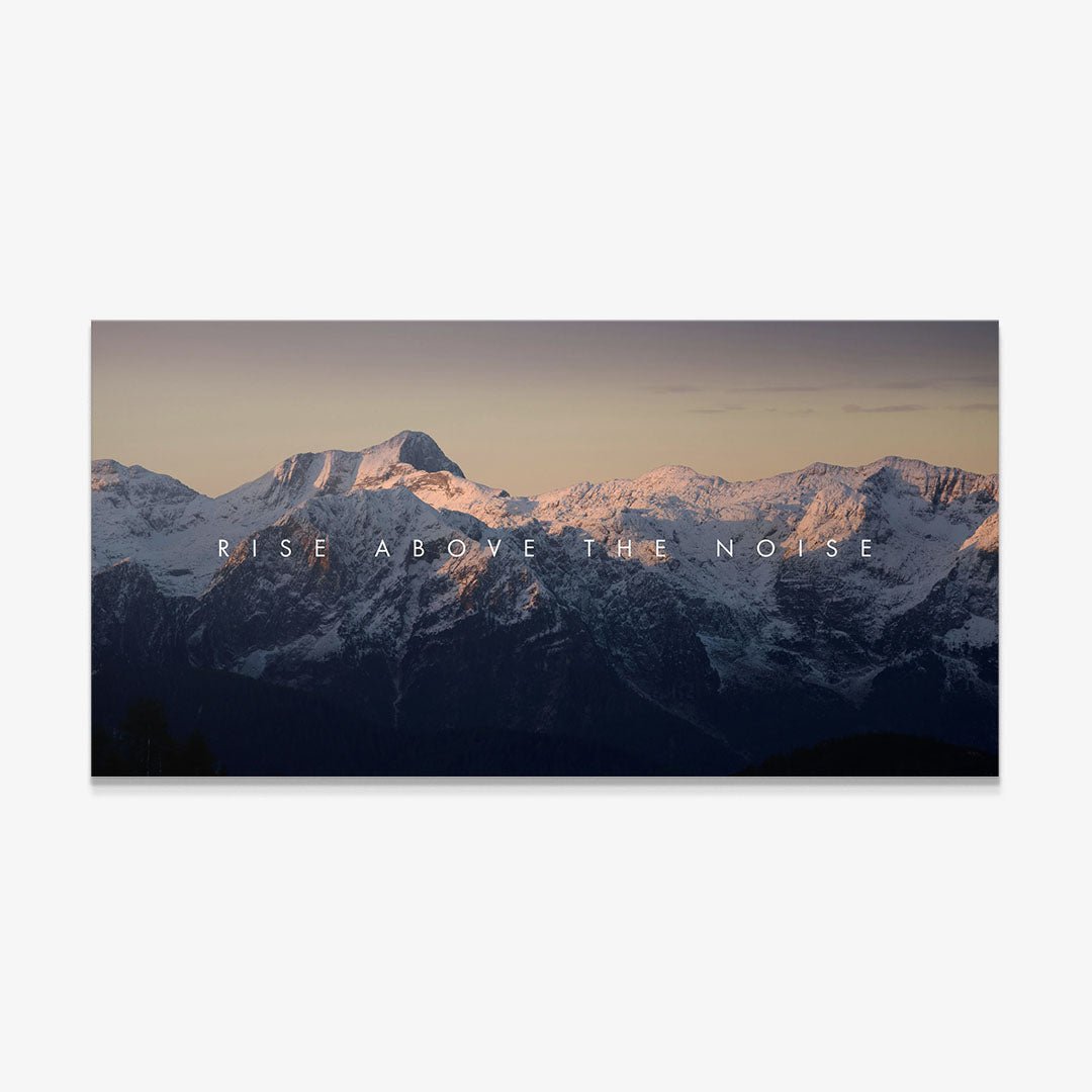 Rise Above the Noise motivational canvas wall art