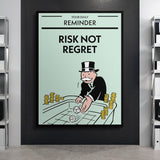 Risk Not Regret canvas wall art