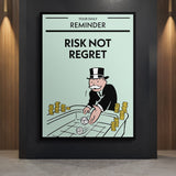 Risk Not Regret canvas wall art
