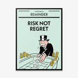 Risk Not Regret canvas wall art