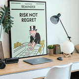Risk Not Regret canvas wall art