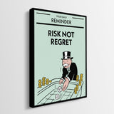 Risk Not Regret canvas wall art