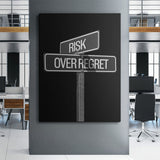 Risk Over Regret Sign canvas wall art
