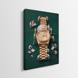 Rollie Builders gold watch canvas showing the gallery-wrapped side edge