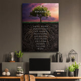 Roots of Success canvas wall art