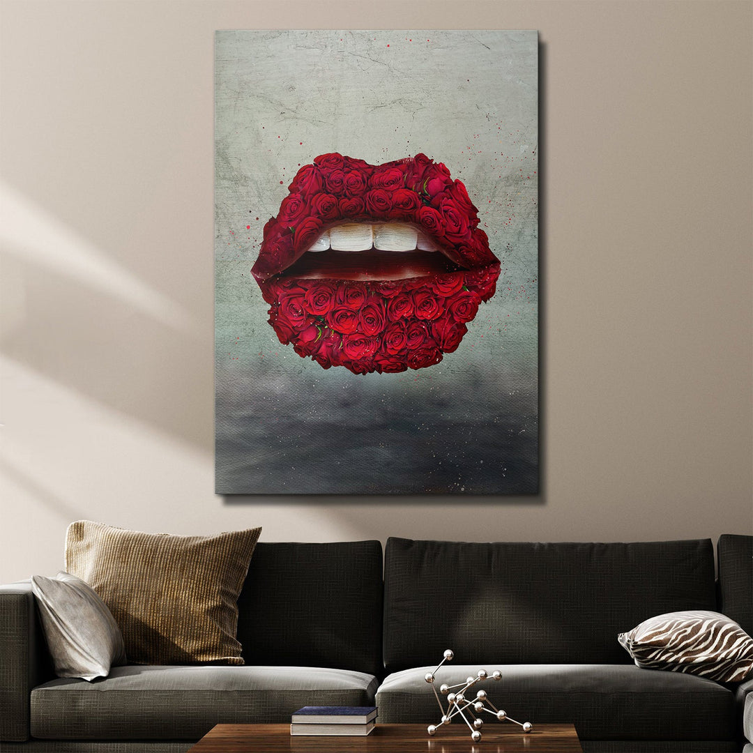 Rose Lips canvas wall art
