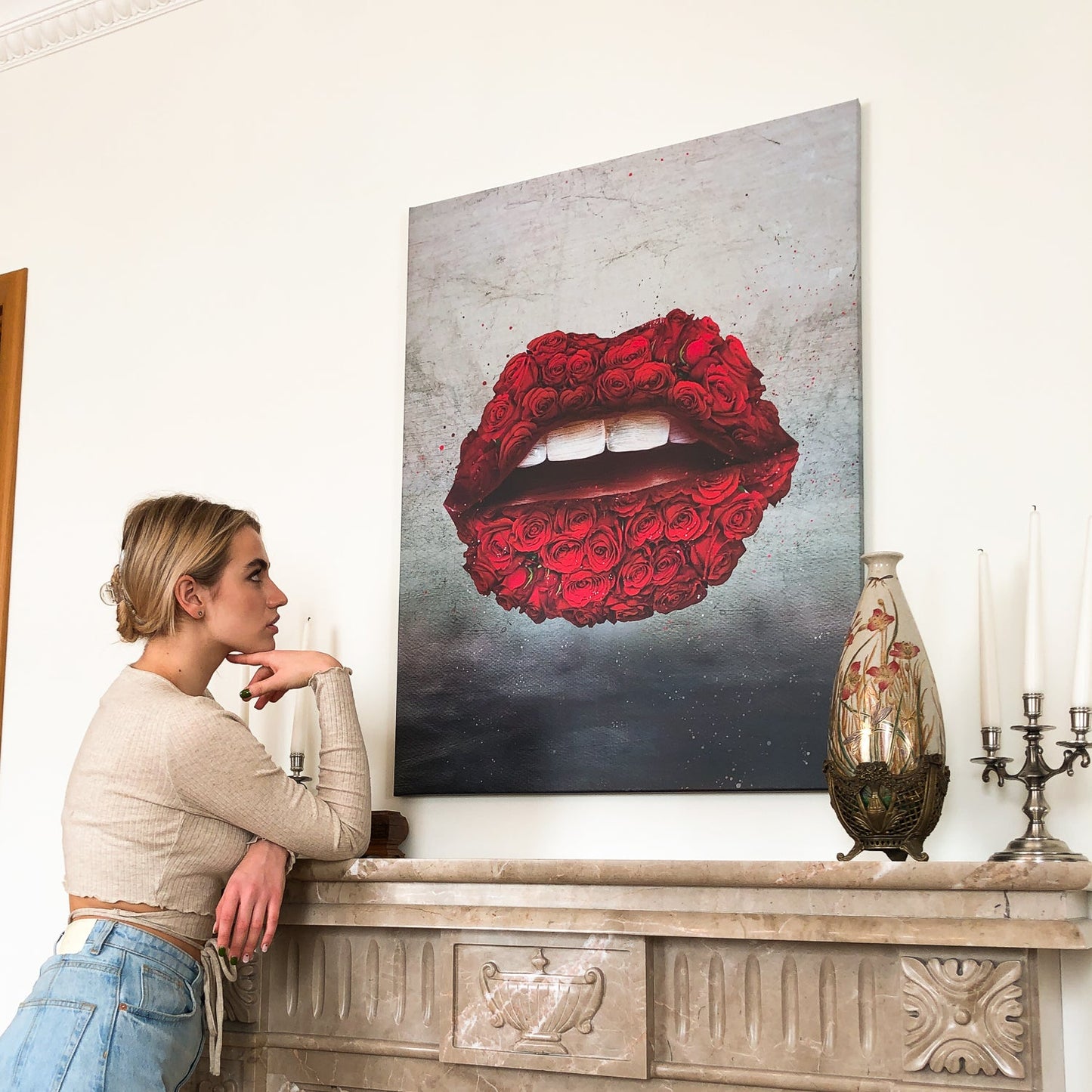 Rose Lips canvas art