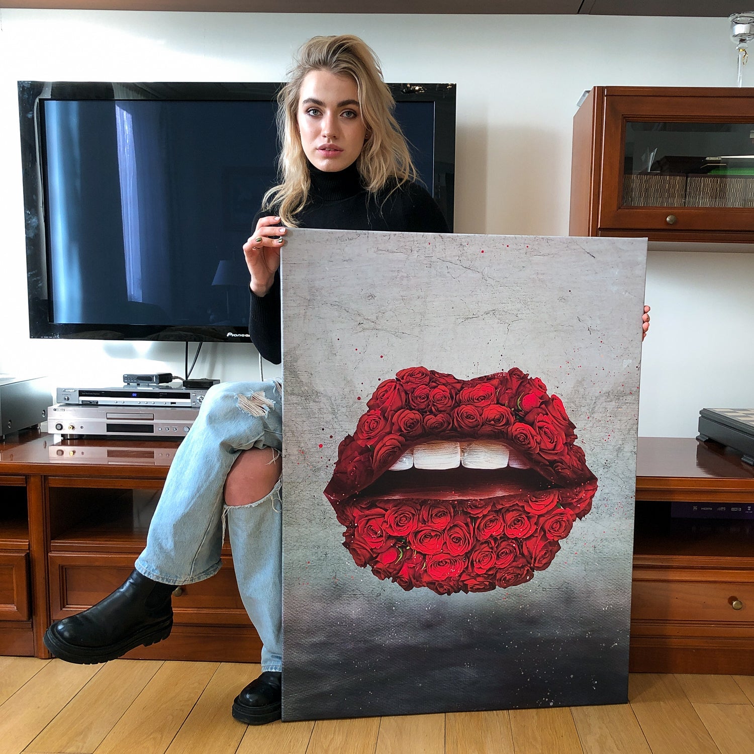 Rose Lips canvas art