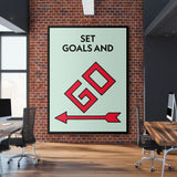 Set Goals And Go canvas wall art